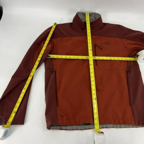 The North Face Apex Rust Red Soft Shell Fleece Lined Full Zip Men's Size Large - Picture 5 of 9